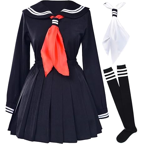 Elibelle Black Colored School Girl Uniform Anime Cosplay Outfit