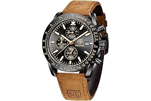 Kashidun Mens Designer Quartz Chronograph Sport Watch Waterproof Casual Wristwatch Business Work Silicone Strap