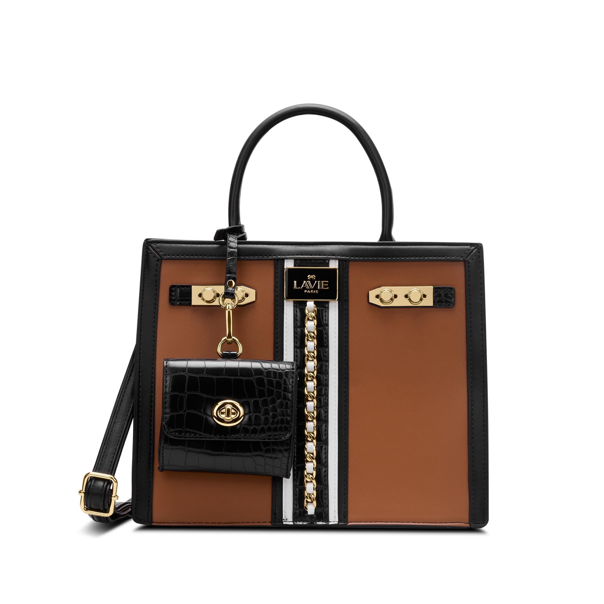 Women's Louvre Chain Satchel Bag | Satchel Handbag for Work | Ladies Purse | Stylish Shoulder Bag | Gift for Women-image-36