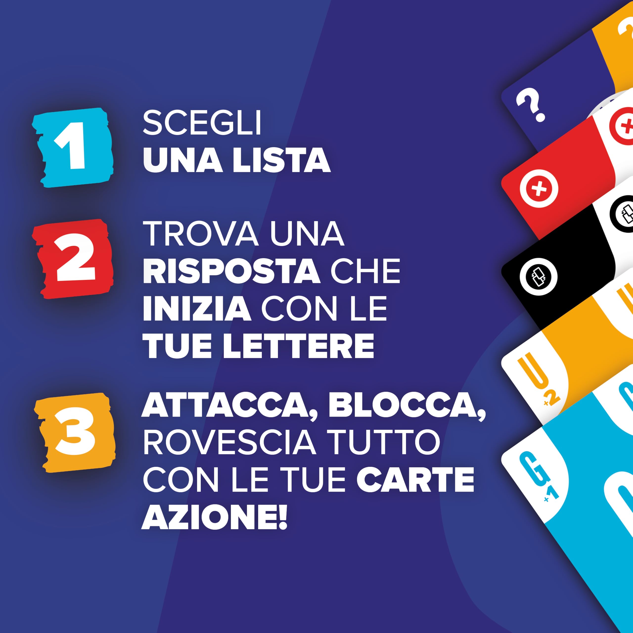 CRACK LIST – Gioco di Carte di Parole ispirato a Nomi Cose Città | Gioco da Tavolo per Tutta la Famiglia | 2-8 Giocatori | 30 Minuti | Dai 10 Anni | Versione Italiana