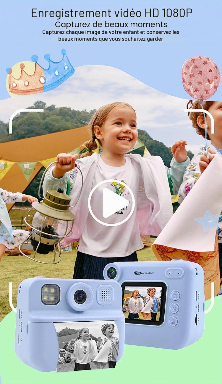 Appareil photo instantané pour enfant DV-50.kids - coloris bleu [Playtastic]