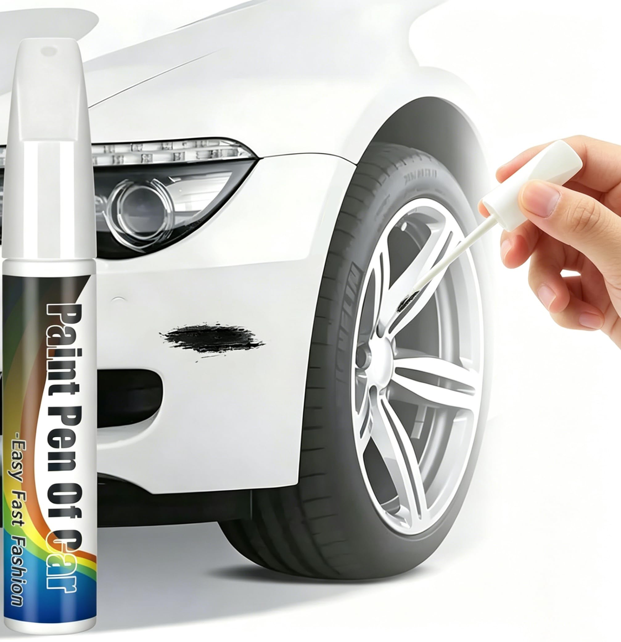R-timer Car Touch Up Paint Pen for Alfa RomeoGiulietta, Car Scratch Remover Pen professional Bodywork Paintwork Repair, Quick and Easy Solution,White