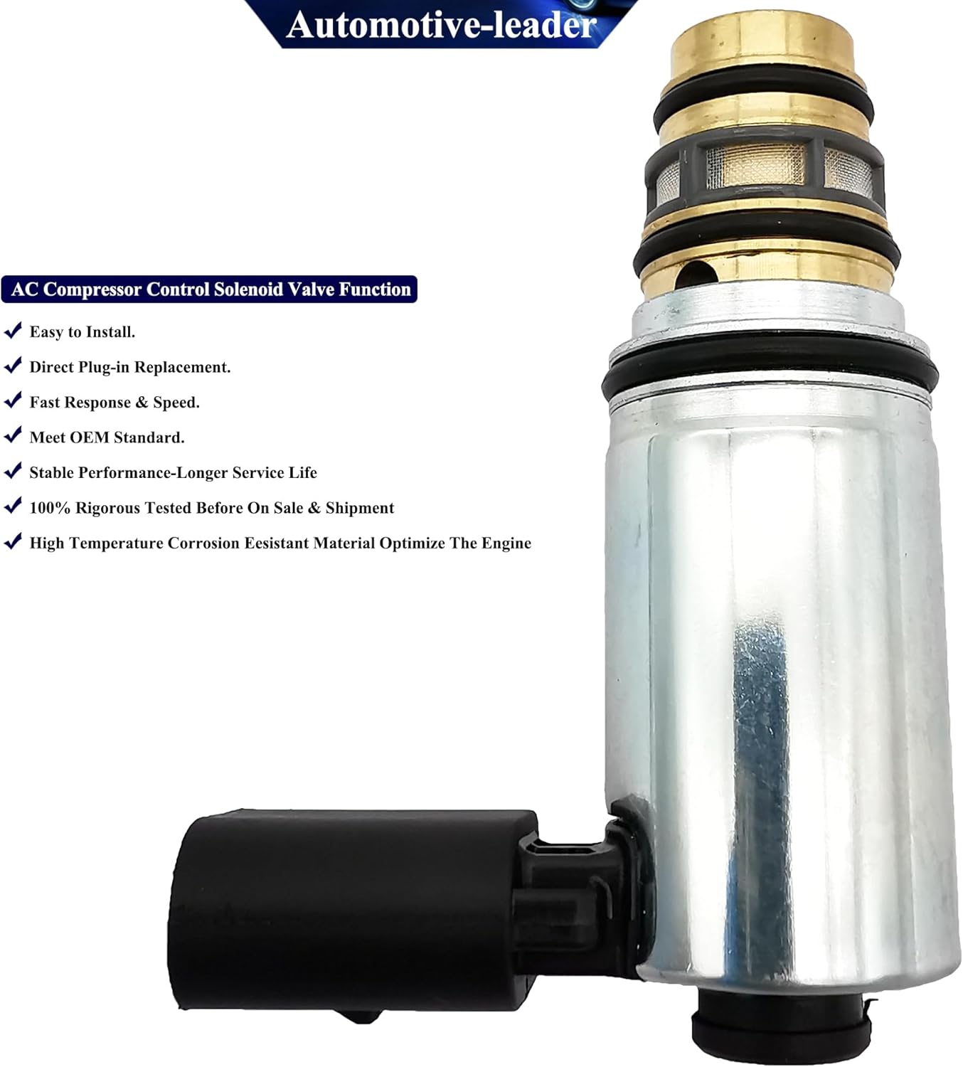 PXE13 PXE16 AC Compressor Control Solenoid Valve Fits for Volkswagen Jetta 2005-2011 Beetle 2006-2010 Golf 2010-2012 Rabbit 2006-2009 GTI 2010-2011