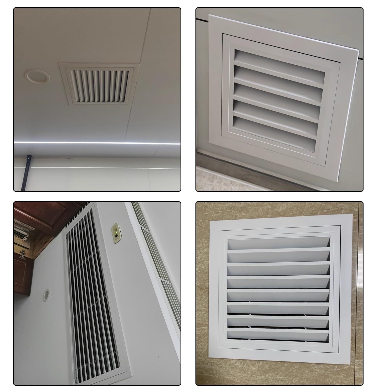 Panel de acceso ventilado extraíble de aleación de aluminio para puerta de rejilla de retorno de aire, ideal para sótano y ático (250 x 400 mm)