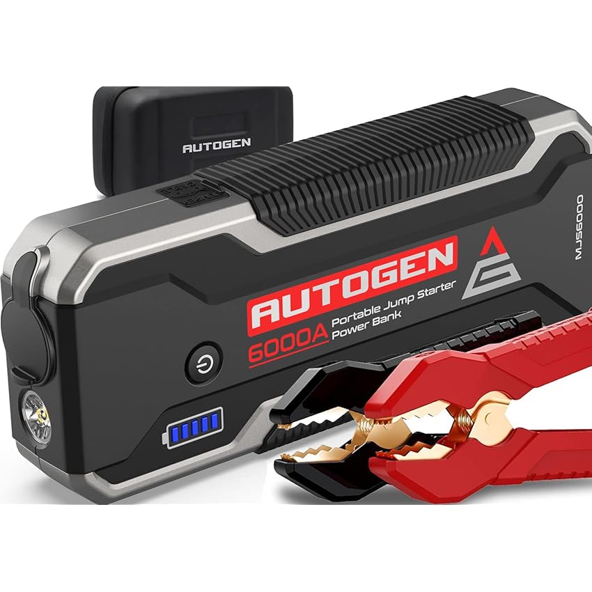 Immagine del prodotto AUTOGEN 6000A Avviatore Emergenza per Batteria Auto, 27000mAh (10.0L + Motore Benzina e Diesel), 12V Booster Avviamento, Portatile, Power Bank con QC3.0