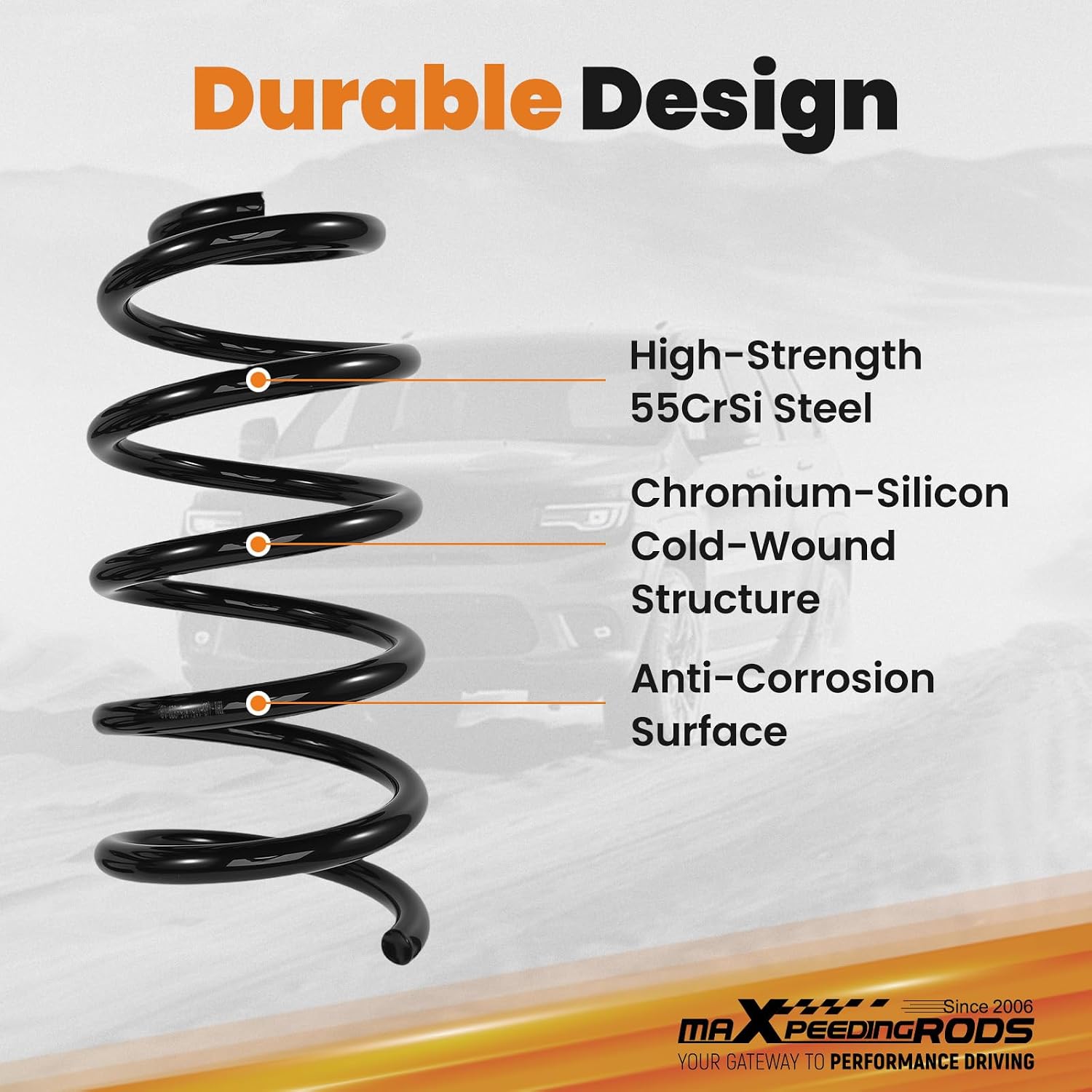 maXpeedingrods 2” Front Lowering Spring for Dodge Ram 1500 2WD 2002-2008