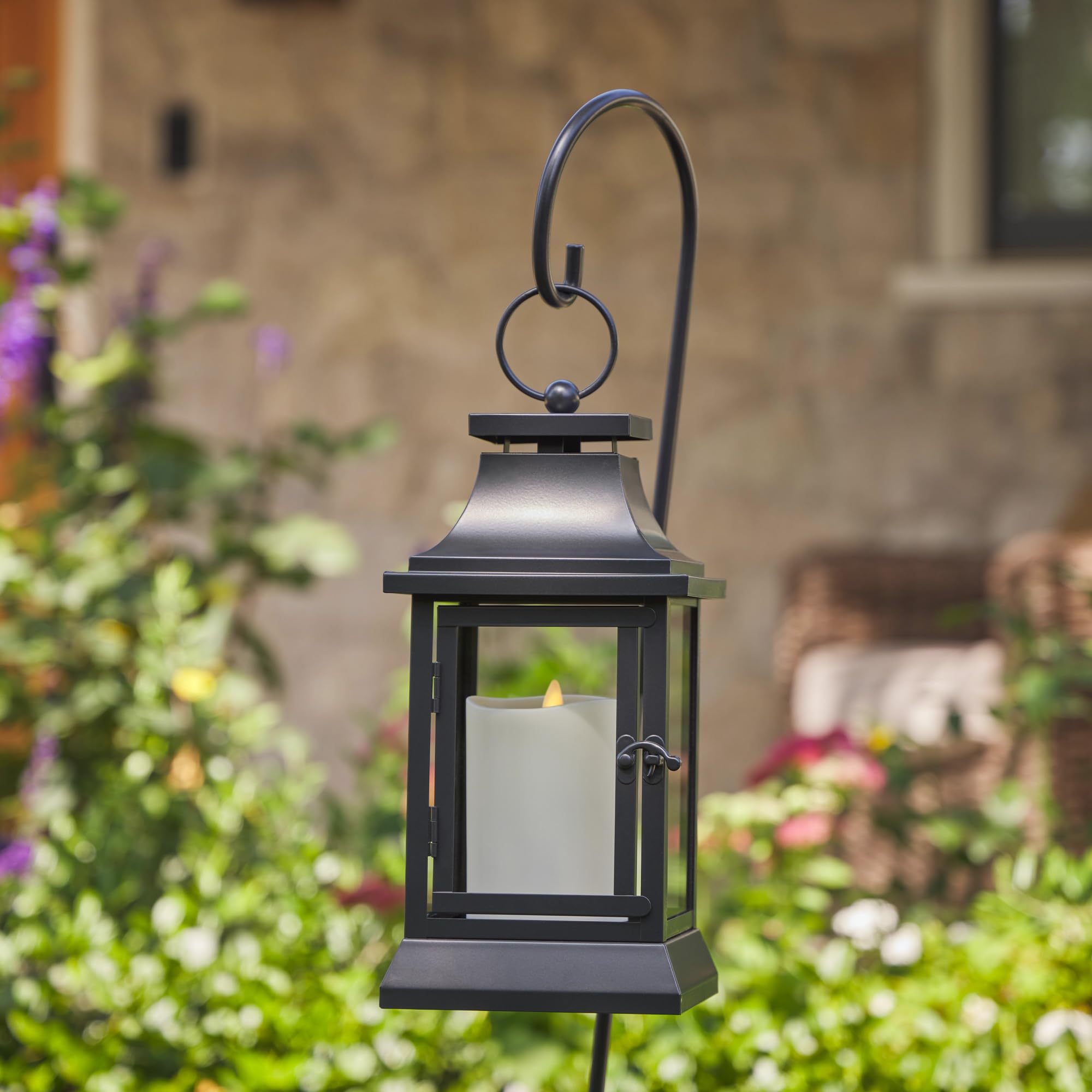 Amazon.com: Luminara Heritage Lantern & Shepherd's Hook Hanger