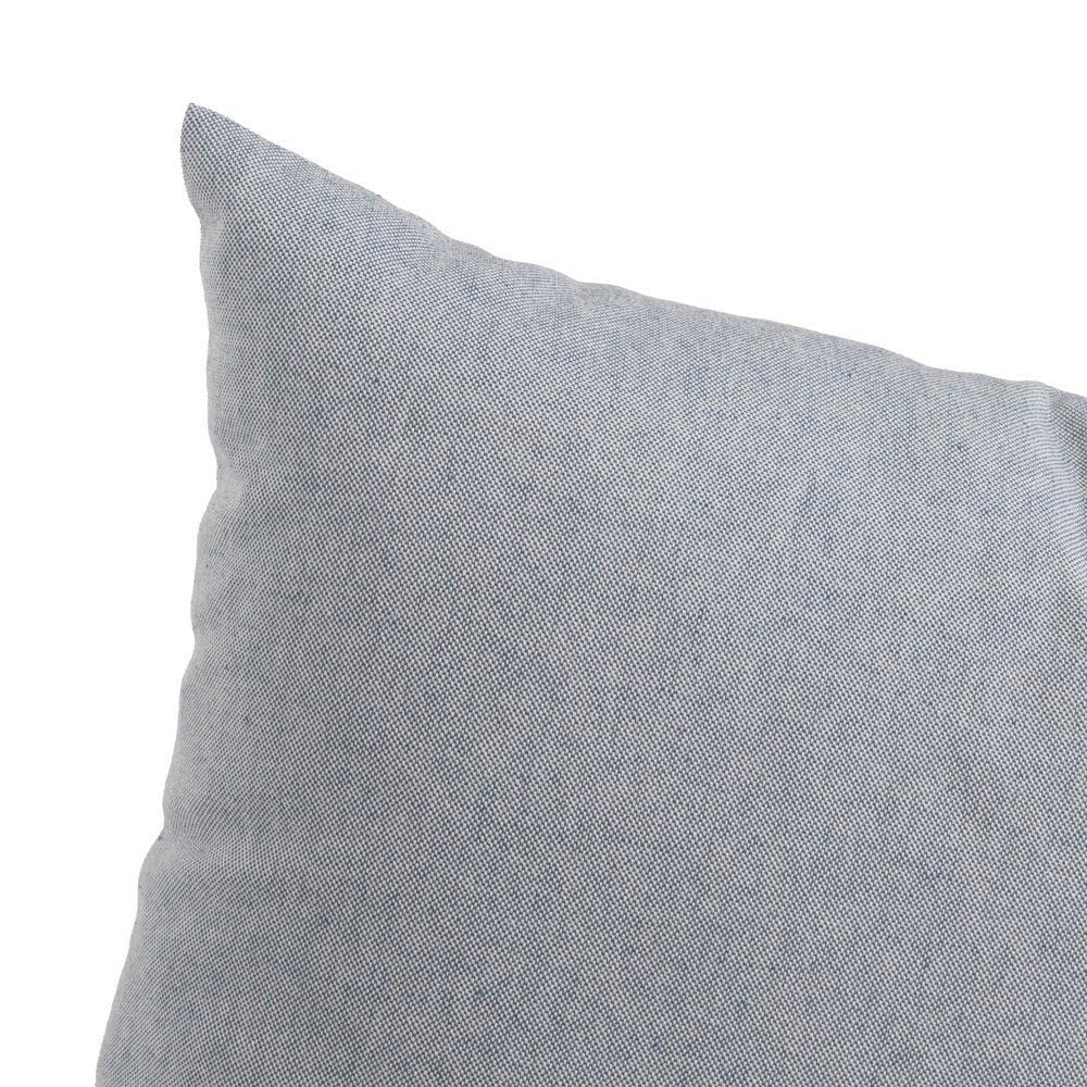 LOLAhome 5 Cojines de Rayas Azul y Gris de algodón de 45x45 cm con Relleno
