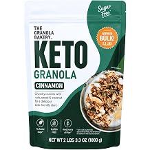 TGB Cinnamon Granola Cereal, Keto Snack, Sugar Free, High Fiber, 2.2lb Bag