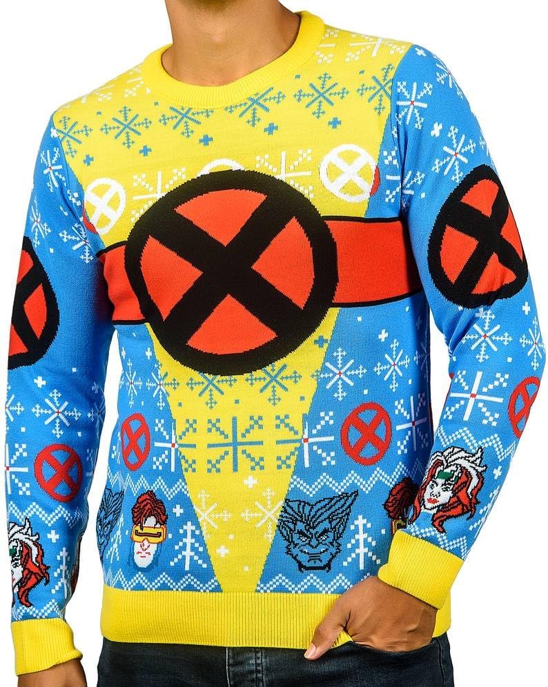 X-Men Christmas Sweater (US, Alpha, Small, Regular, Regular) Multi