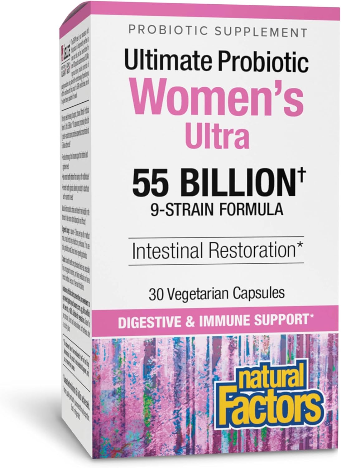 Natural Factors Ultimate PROBIOTIC Women's Ultra 55 Billion, 30 Vegetarian Capsules