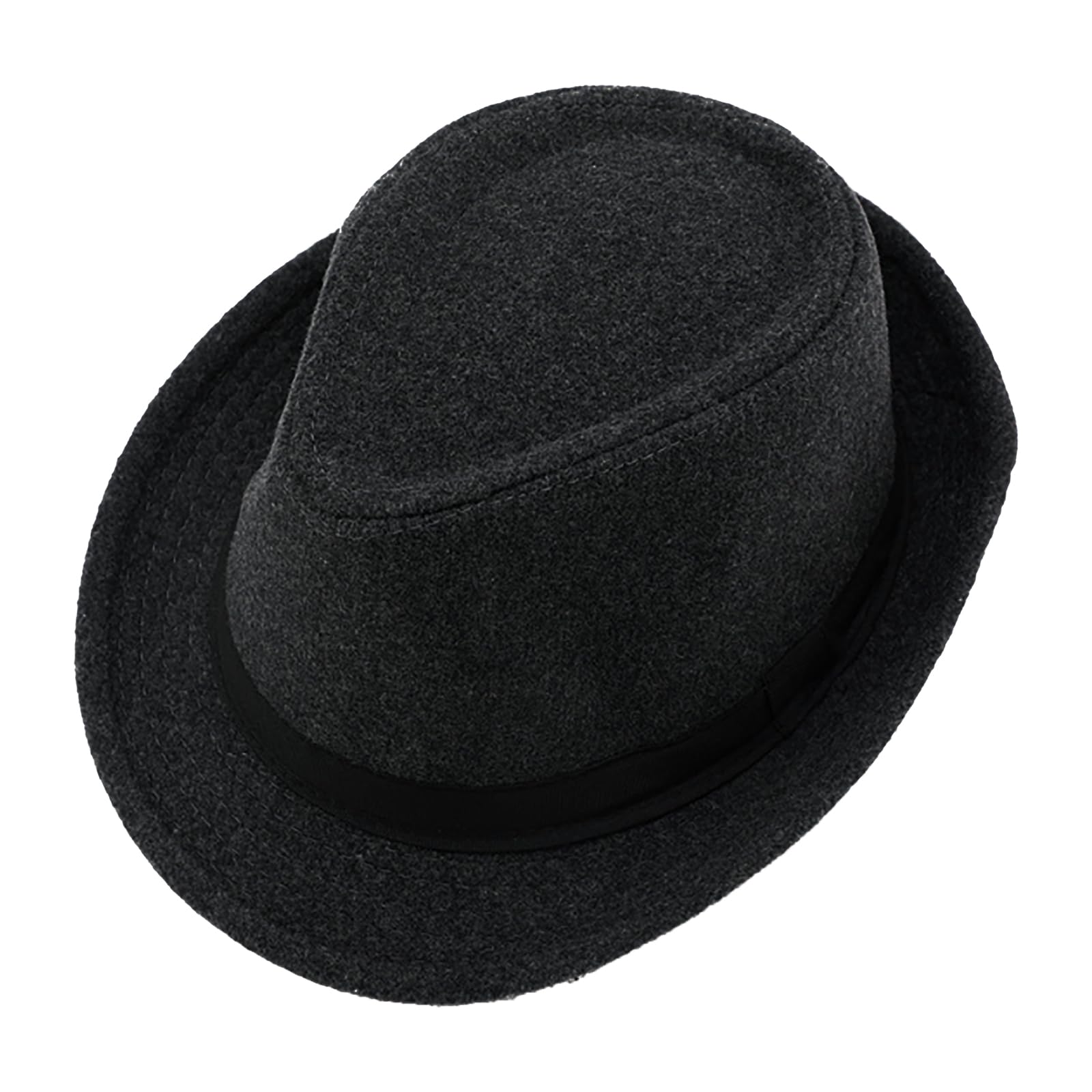 Men's Jazz Hat Cap Winter Fedora Hat Retro British Gentleman Hat Classic Bowler Hat Short Brim for Formal Occasions