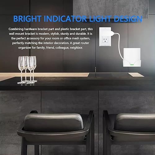Miniatura 9 de Soporte de pared para estante de enrutador Tp Link Deco X20 X50 X60 X55 Deco Mesh WiFi 6 Soporte de enrutador WiFi Soporte Soporte Estante