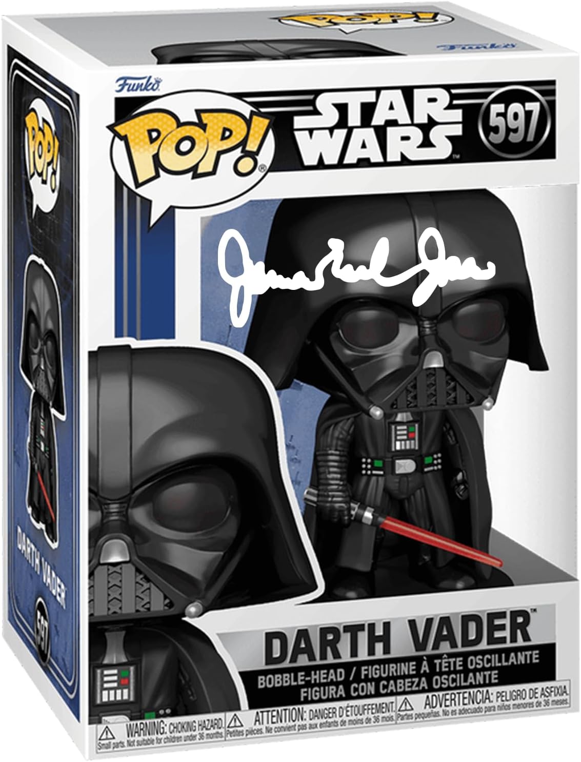 JEJ Darth Vader Laser Autograph Funko POP #597 + Case