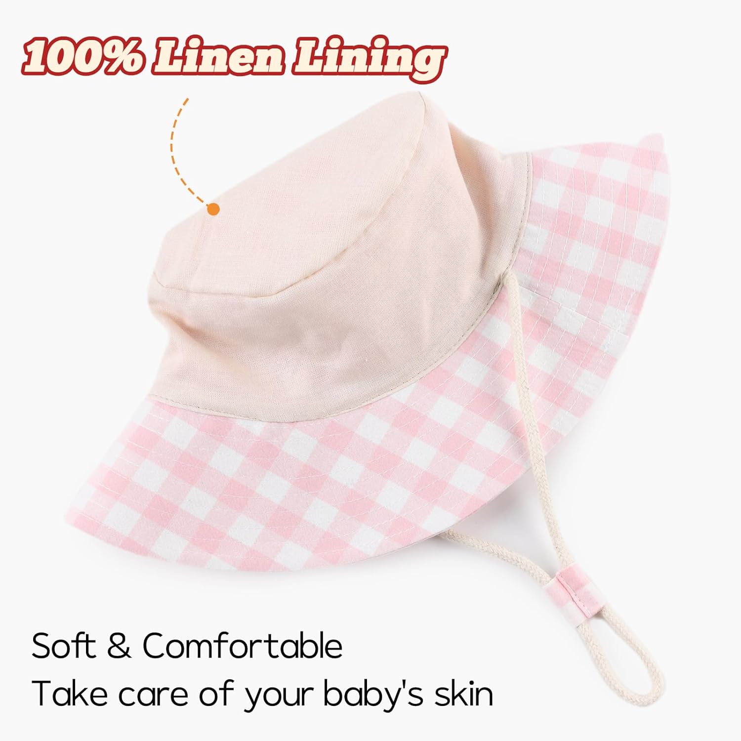 Bamery Baby Toddler Girls Bucket Hat Newborn Sun Hats for Boys Classic Infant Summer UV Protection Hats Kids Beach Cap - Image 4