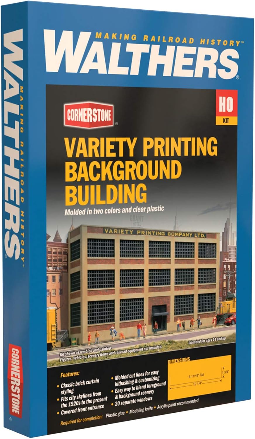 Walthers Cornerstone Variety Printing Background Building 933-3161 HO Scale Model Railroad - Structure Kit