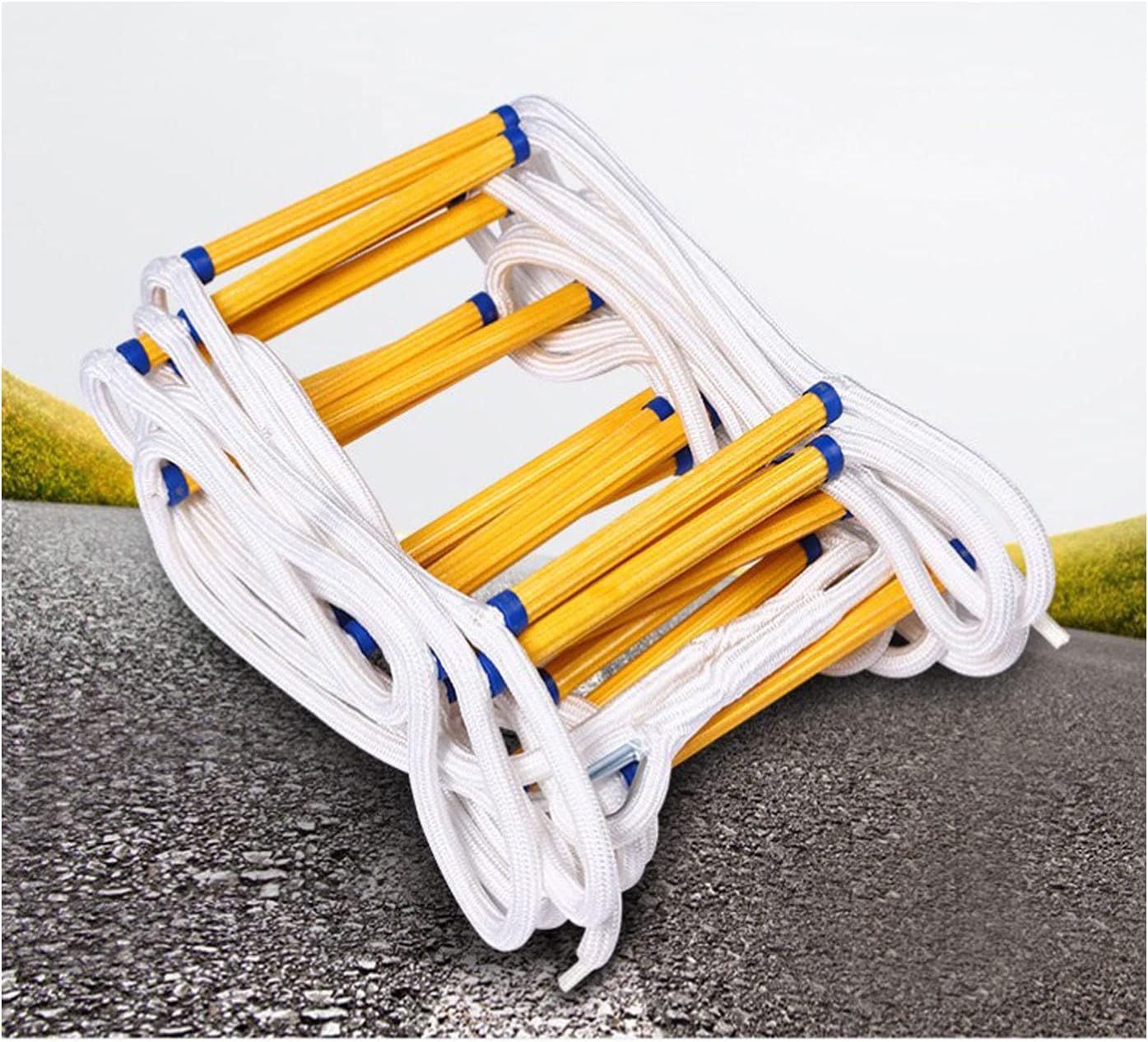 Escape Rope Ladder For Windows And Balconies, Flame Retardant Rescue, Reusable, With Hooks, Easy To Use(18m)