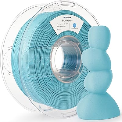 15 – AMOLEN 3D Printer PLA Filament Rock Turquoise 1.75MM Printing Filament Dimensional Accuracy +/- 0.02mm,Compatible with Most FDM and 3D Pens …