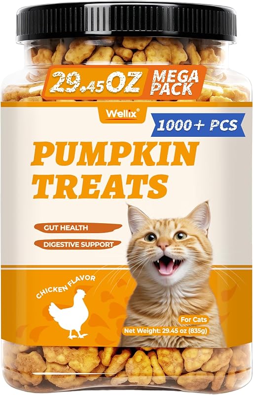 Petiscos crocantes para gatos com abóbora e batata-doce Wellix – 835 g