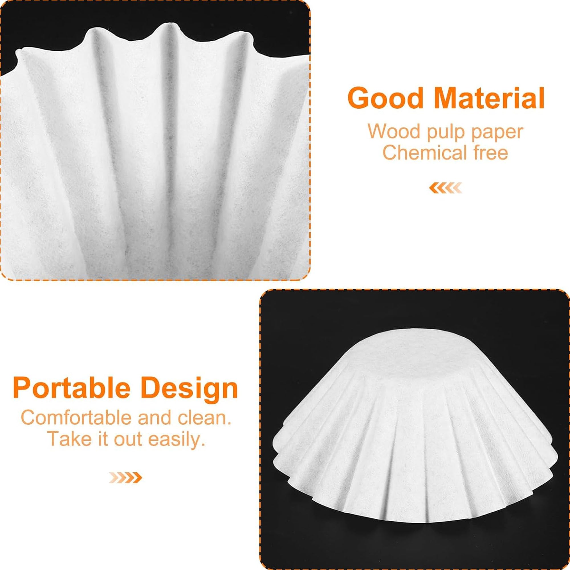 100 filtros de café, filtro de papel compatible con cafetera OXO Brew de 8 tazas, funciona con cesta de preparación de accesorios de una sola porción para 1-4 tazas (1-4 tazas)