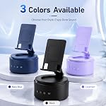 ZAPUVO Cadeaux pour hommes papa, Haut-parleur Bluetooth avec support téléphonique, anniversaire de Noël pour les hommes - Cadeaux d'anniversaire pour lui Mari Boyfriend, Haut-parleur sans fil Porte-téléphone pour le bureau à domicile Utilisation