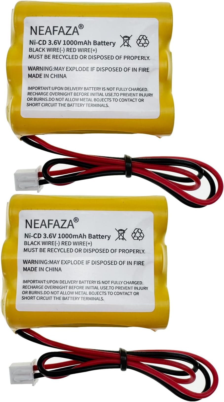 YUTSUJO (2-Pack) 4.8V 1800mAh Ni-MH Battery Pack Replacement For OSI OSA126 OSA-126