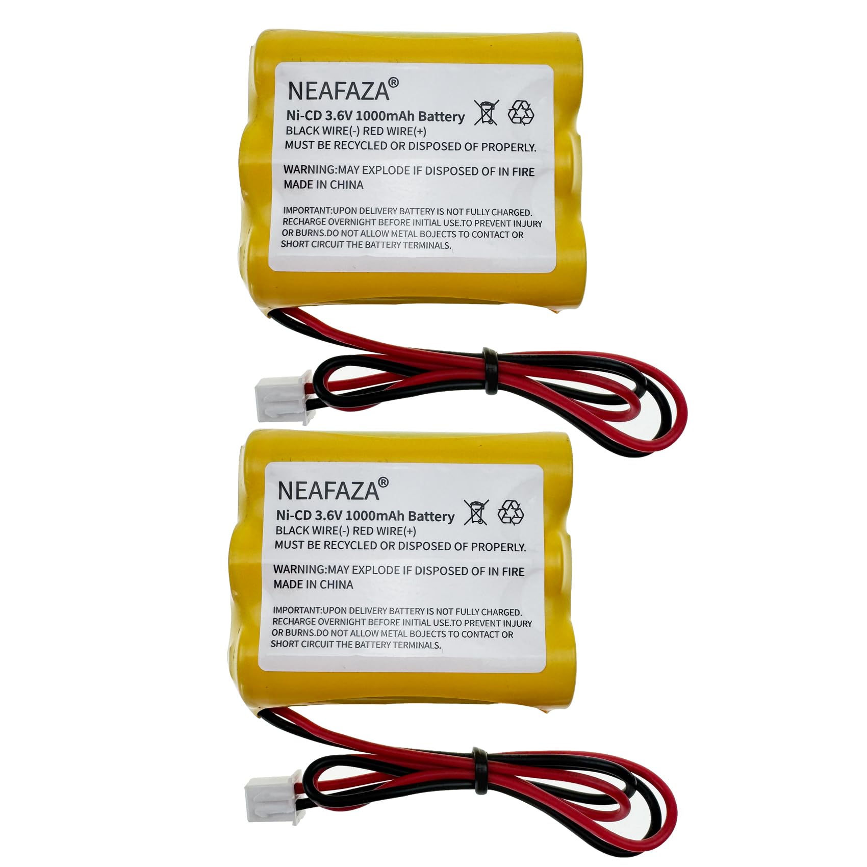 Amazon.com: NEAFAZA 3.6v 1000mAh Ni-CD Exit Sign Emergency Light
