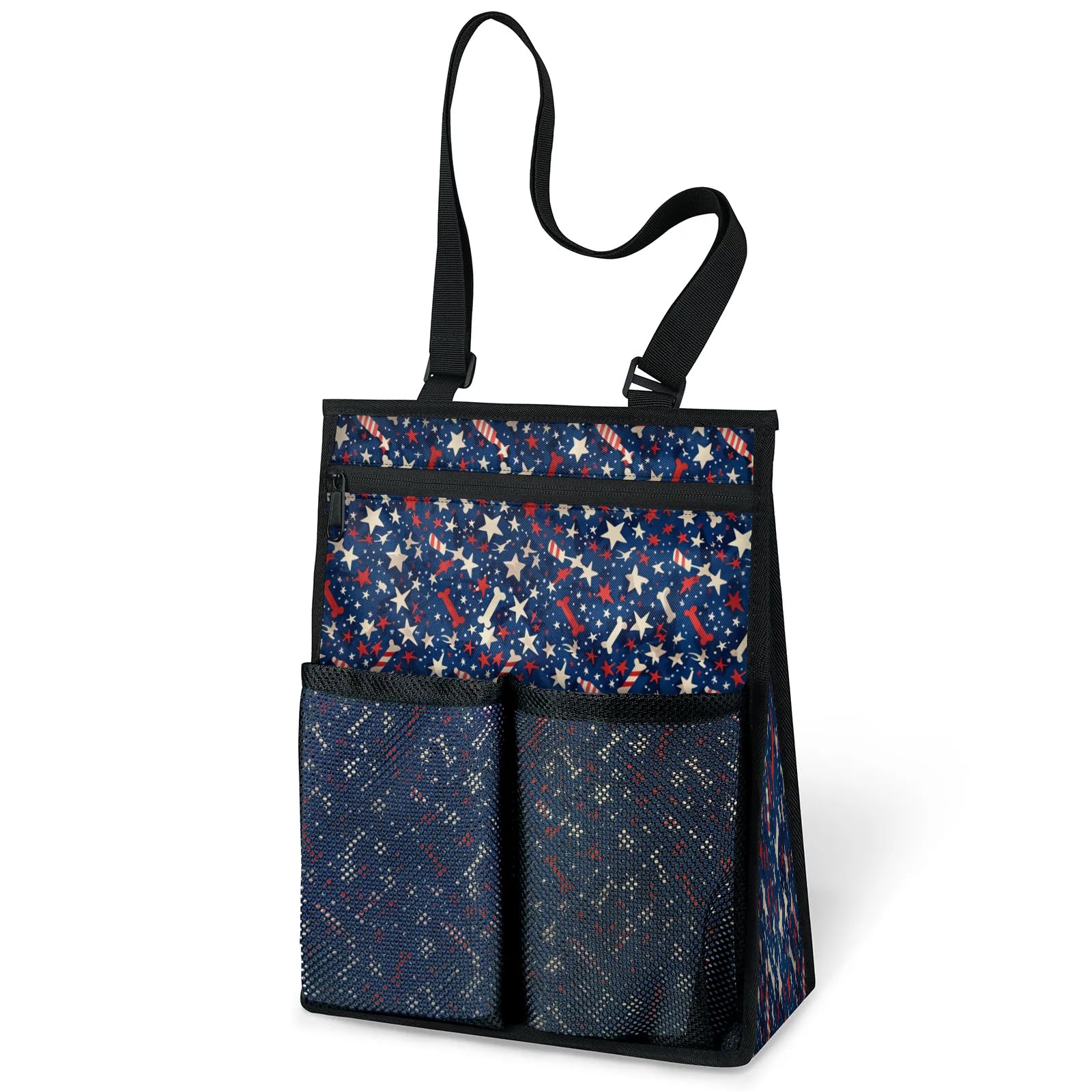 Ourtheme Bone Stars Stripes Portable Shower Bag for Travel Gym Camp Beach Tote Shower Caddy Bags Hanging Toiletry