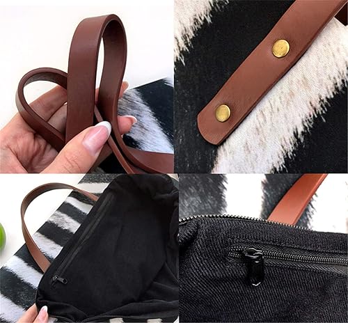 Vista 3 de CLOHOMIN Juego de bolso y cartera para mujer, lindo diseño de animales, bolso de mano con cartera a juego