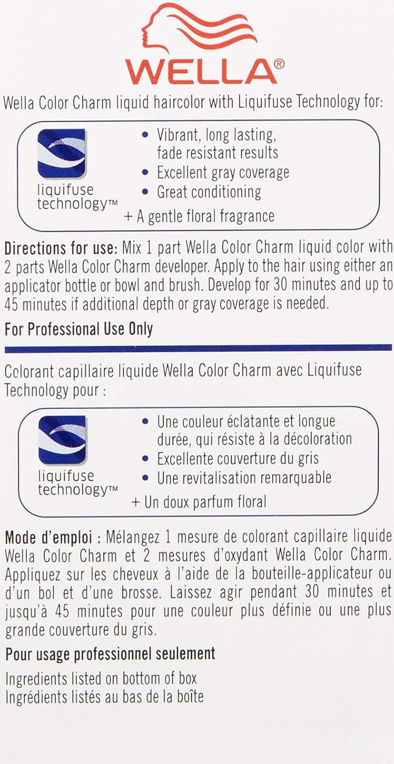 Wella Color Charm Permanent Liquid Creme Hair Color Cooling Violet 050