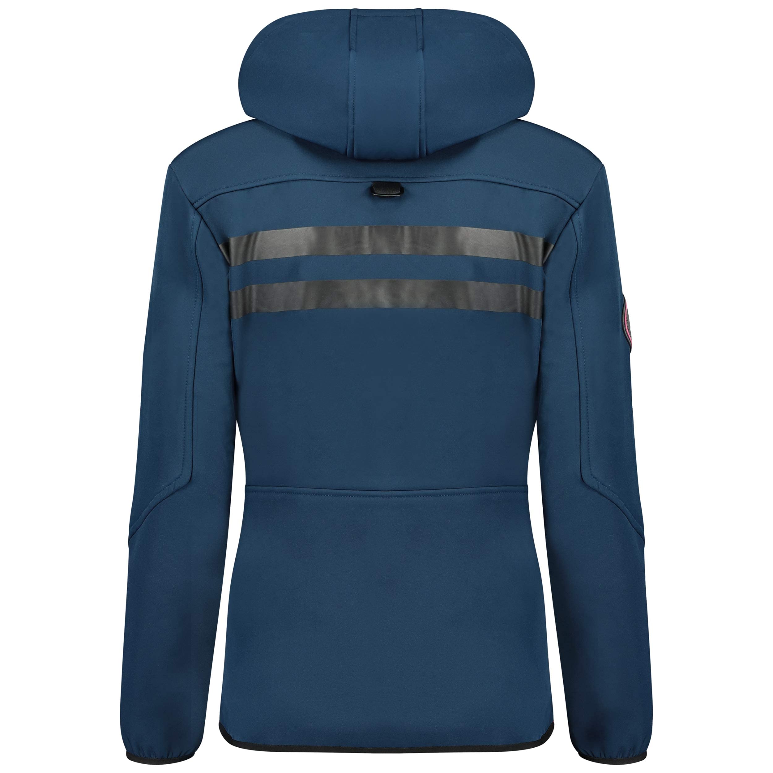 GEO NORWAY REINE LADY - Chaqueta Softshell impermeable mujer - Chaqueta capucha Transpirable - Chaqueta cremallera resistente invierno - Actividades aire libre Senderismo