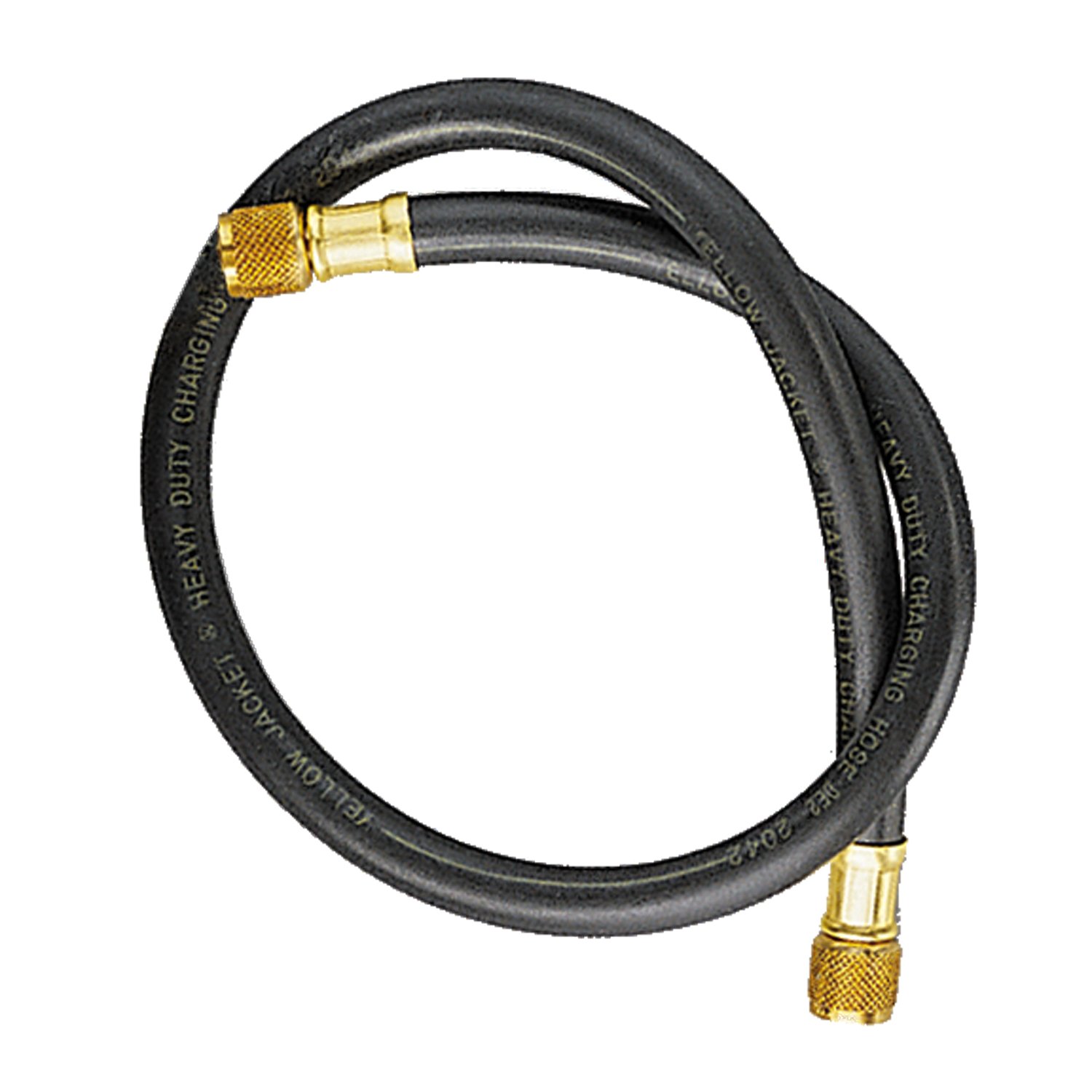 Yellow Jacket 15872 Plus II 1/2" Heavy Duty Charging Hose,"C" 1/2" Flare x 1/2" Flare, 72", Black