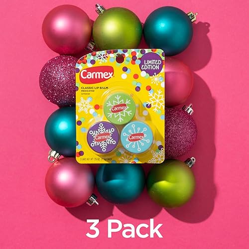 Miniatura 6 de Carmex Tarros de bálsamo labial medicado, 9 unidades (3 paquetes de 3)