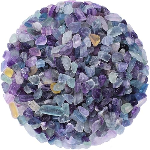 Chips de fluorita pulidos de piedra de cristal curativo triturado, piedras de forma irregular para el hogar, piedras decorativas para el hogar,