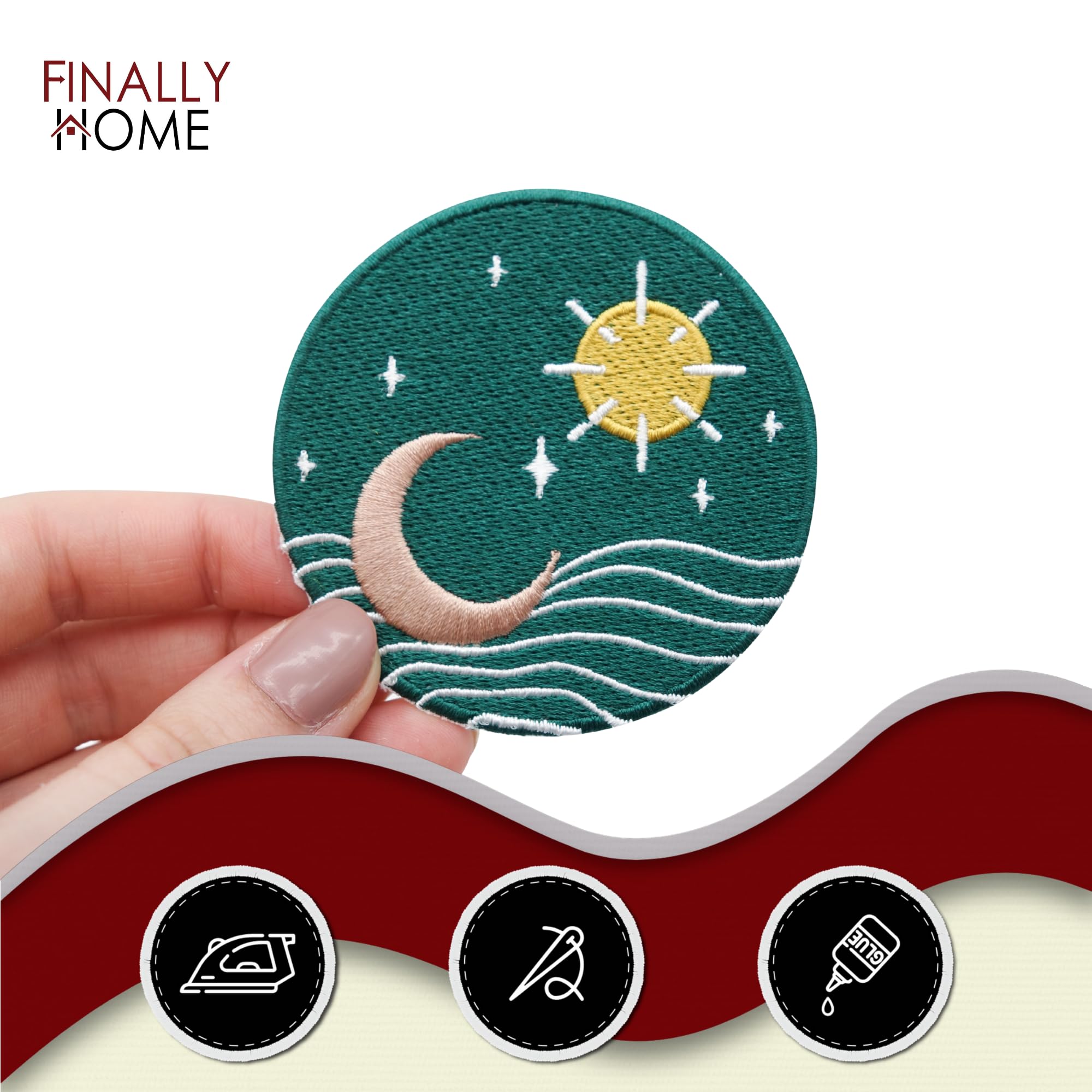 Toppa Termoadesiva Soul Of The Moon – Sistema Solare – Patch Stirante Per Vestiti, Giacca Jeans, Zaino – Fai Da Te E Riparazioni - 2