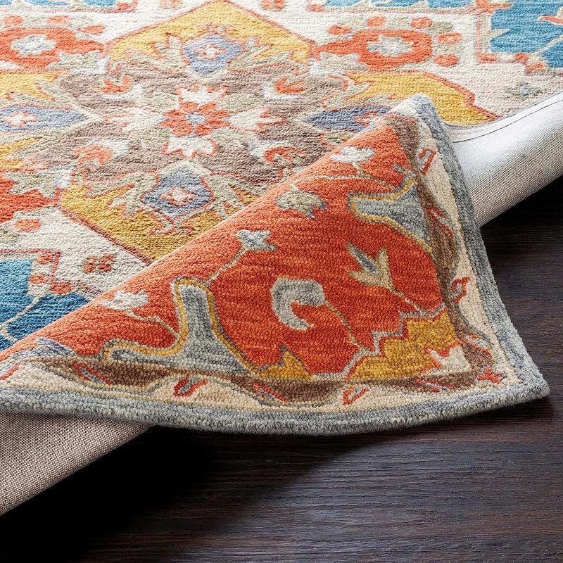 Image of Modern Abstract Hand Tufted Wool Floor Carpet for Home decore Living Room|Home and Bedroom & Hall 10x13 feet (300 x 390cm) Blue H26