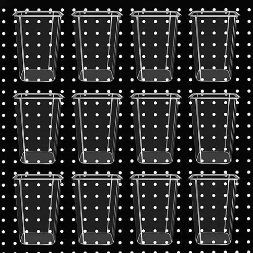 Paquete de 12 vasos de tablero de clavijas, se utiliza para el líquido que no se puede colgar o no tiene corrosión y sin volatilidad (transparente)
