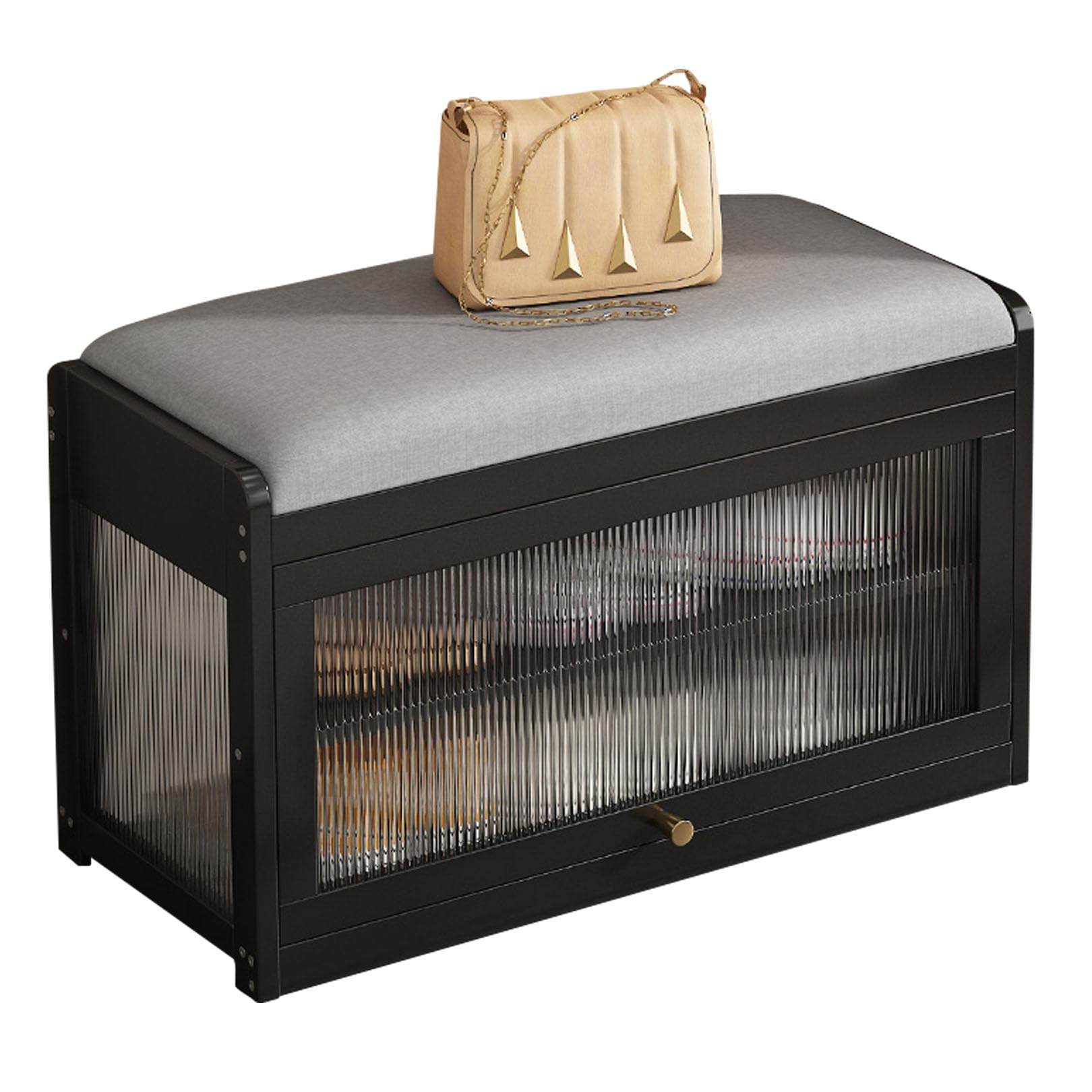 MSHGSKU Wooden Shoe Storage Bench for Entryway 2 Tier Shoe nizer with 330 lb Load Capacity Stylish Entryway Furniture Functional Shoe Cabinet for Home nization