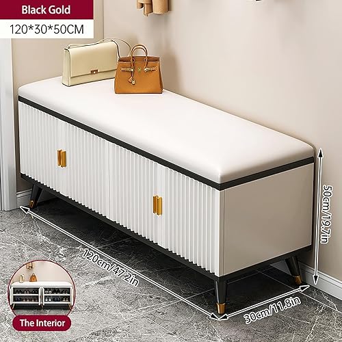 Miniatura 2 de Zapatero con puerta, moderno organizador de zapatos oculto para tacones altos, banco delgado de almacenamiento de zapatos para entradas, pasillos,