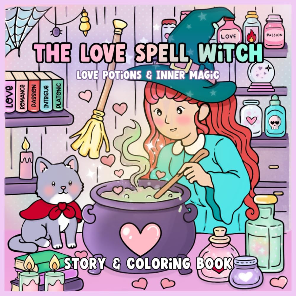 The Love Spell Witch Love Potions & Inner Magic Story & Coloring Book