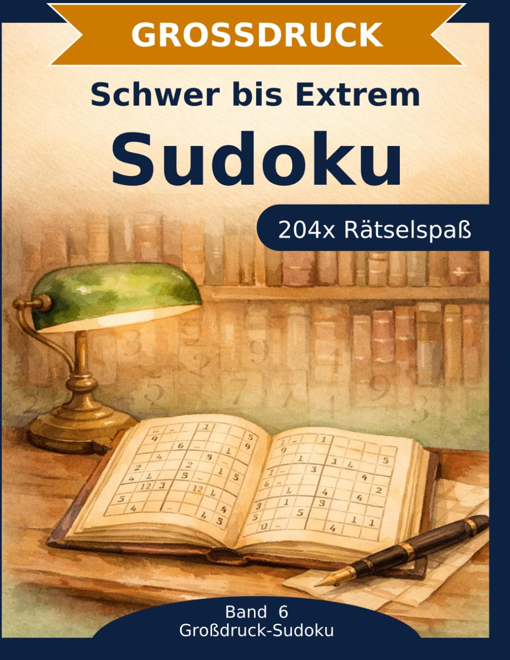 Sudoku Rätselbuch in Großdruck: Schwer bis Extrem: 204 Sudoku in Großdruck | Schwer & Extrem | Die Herausforderung für Profis | Die harte Nuss (Großdruck-Sudoku)