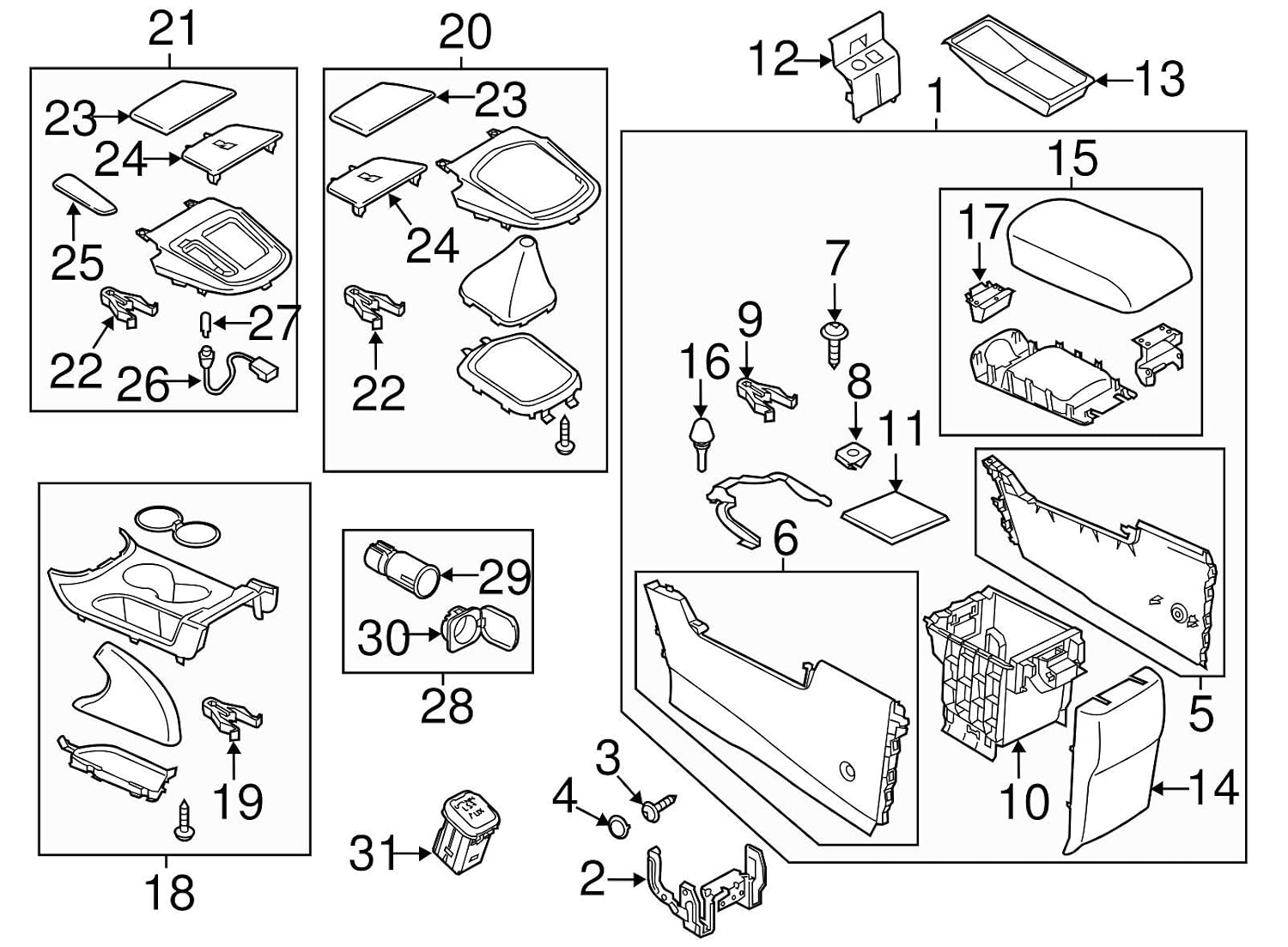 Kerman Center Console Latch fit for 2013-2016 Mazda CX-5 KA0G-64-45YA-02 by Kallia