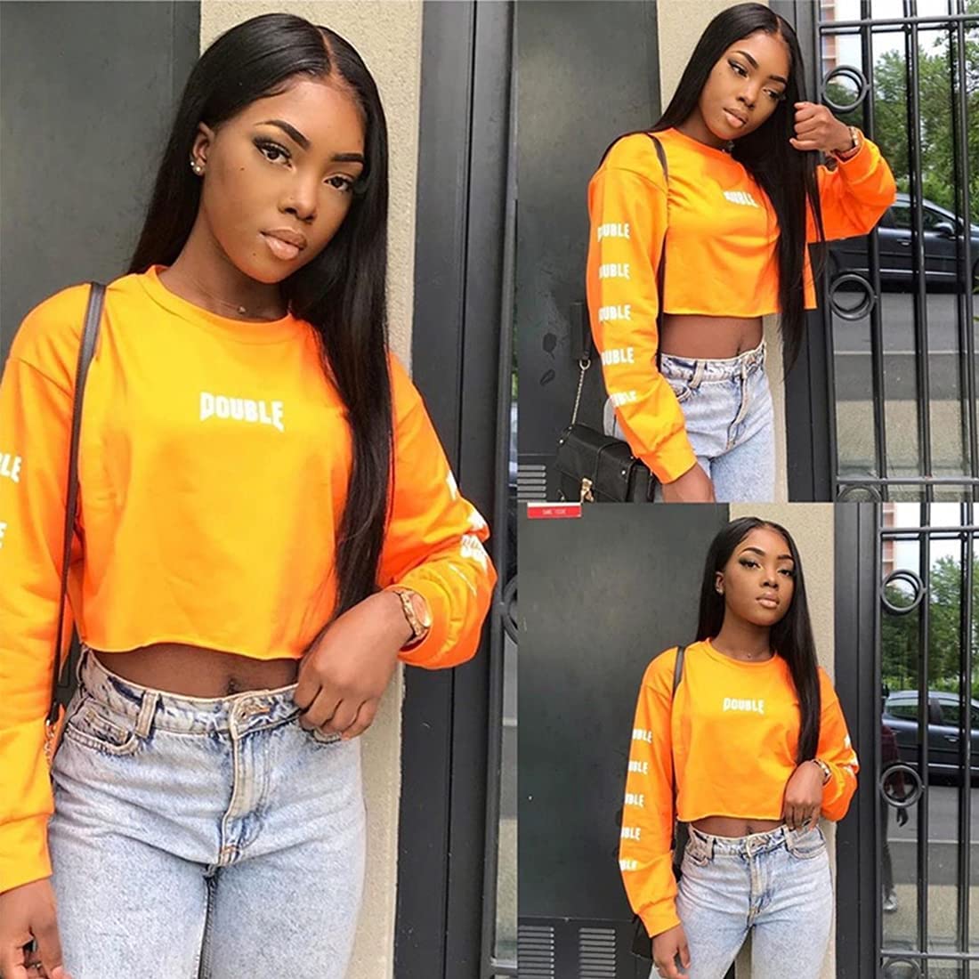 TOOCCI Lace Frontal Perücken Echthaar Gerade Perücken für Damen 4x4 Straight Lace Closure Wigs Brasilianische Echthaar Perücken Schwarze 150% Dichte mit Babyhaar 16 Zoll