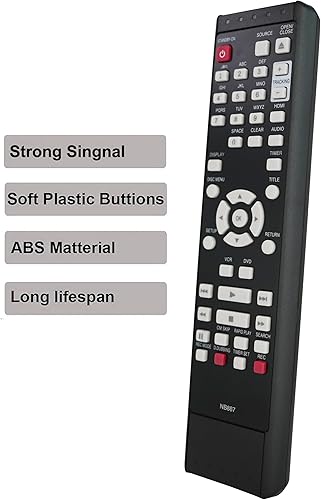 Miniatura 4 de Mando a distancia de repuesto NB887UD NB887 compatible con Magnavox DVD VCR Combo Player ZV427MG9A RZV427MG9 ZV427MG9 RZV427MG9A