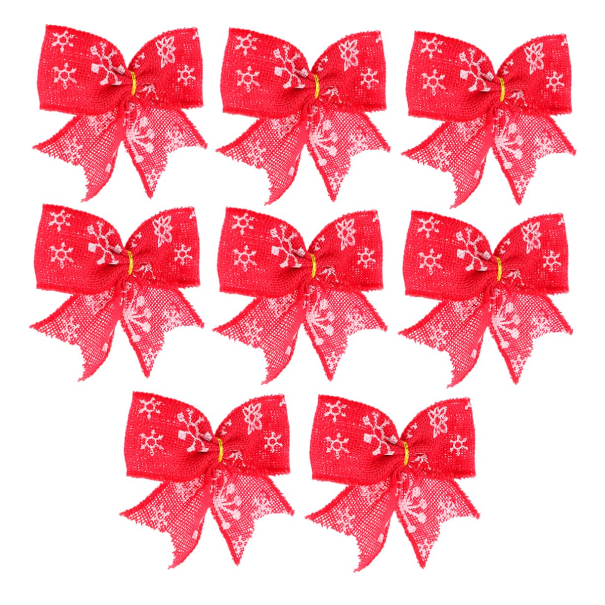STOBOK 16piezas Lazos De Arpillera Diseño De para Decoración Navideña Adornos Rústicos para Árbol De Navidad y Festividades