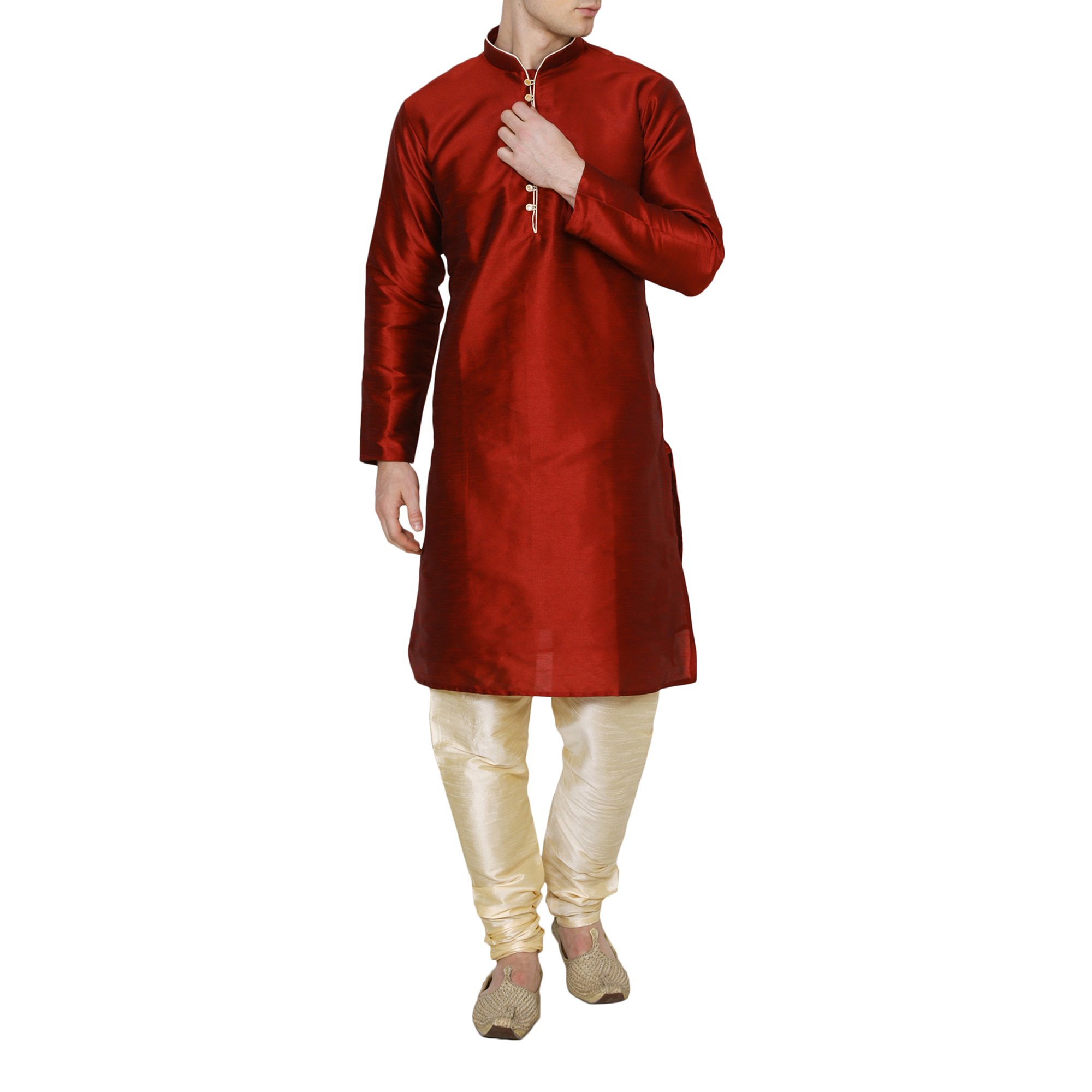 royal kurta Men's Silk Blend Kurta Pyjama-picture-15