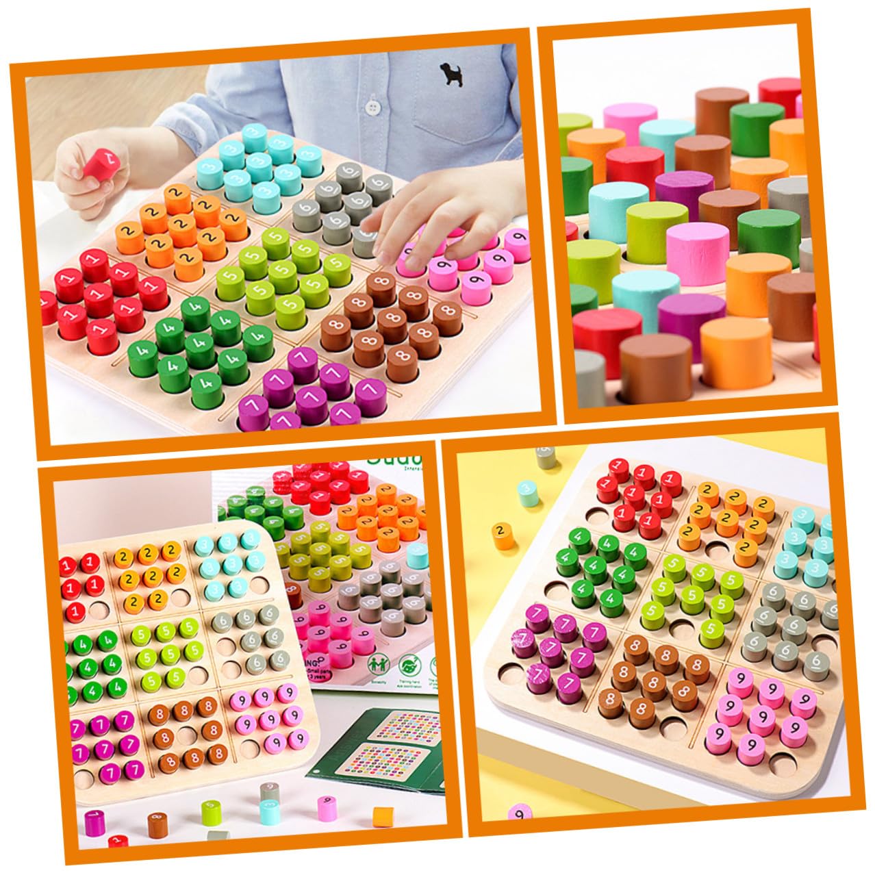 Brettspiel Denkspiel Spiel Entwicklung Sudoku für Intellektuelle Kinder Pädagogisches Holz mit Holzspielzeug Geeignet für Gruppen und Einzelspieler