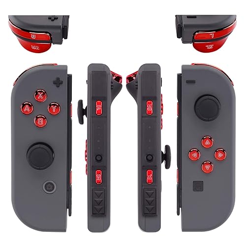 Miniatura 3 de eXtremeRate - Juego completo de botones de repuesto para llave de dirección SR SL L R ZR ZL, con herramientas para Nintendo Switch Joy-Con JoyCon,