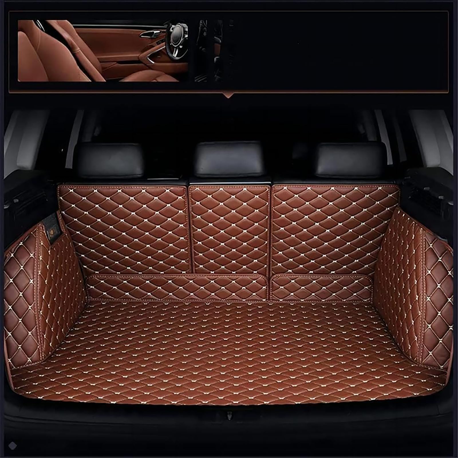 HFFTYU Car Boot Mat for Mitsubishi Pajero V93 V97 7seats 2010-2020