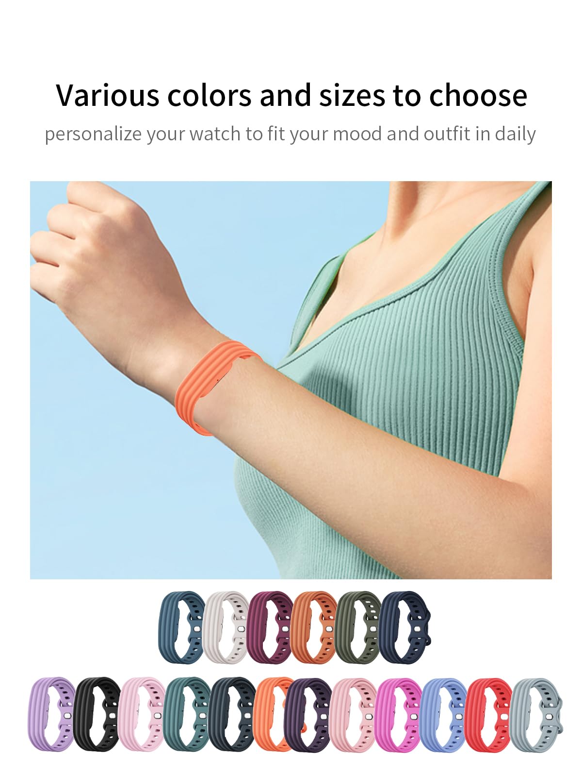 Compatible avec les montres intelligentes Google Fitbit Air, bracelet de rechange en silicone souple et étanche pour Google Fitbit Air.